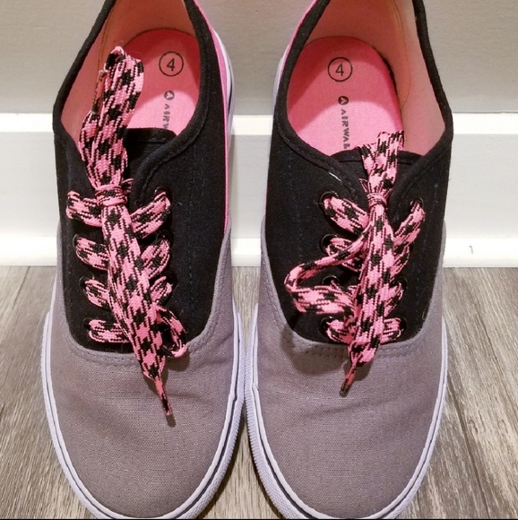 Airwalk Pink Black Grey Houndstooth Sneaker 4 - Picture 2 of 2
